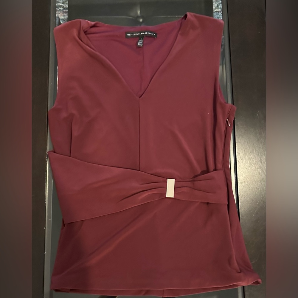 Medium burgundy sleeveless top WHBM